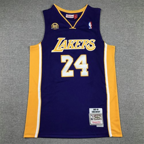 NBA 24 Kobe Bryant Lakers 60th Maillot Violet